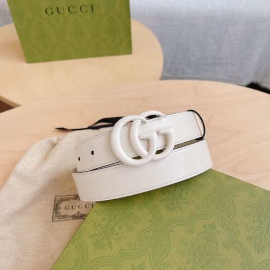 Cintura Gucci GG Marmont sottile 3cm 414516 Bianco Cintura Gucci GG Marmont sottile 3cm 414516 Bianco