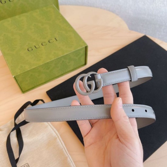 Cintura Gucci GG Marmont sottile 2cm 414516 Grigio Cintura Gucci GG Marmont sottile 2cm 414516 Grigio