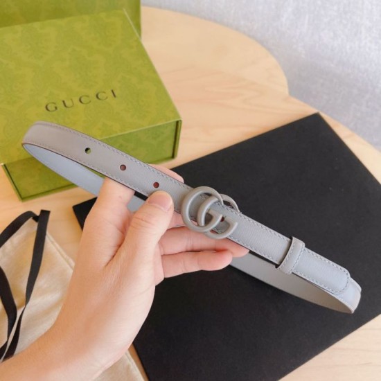 Cintura Gucci GG Marmont sottile 2cm 414516 Grigio Cintura Gucci GG Marmont sottile 2cm 414516 Grigio