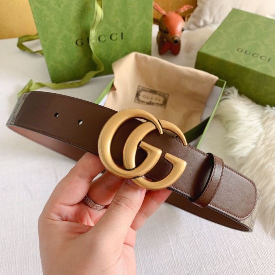 Pari Cintura Gucci GG con fibbia Doppia G 625839 Marrone Pari Cintura Gucci GG con fibbia Doppia G 625839 Marrone