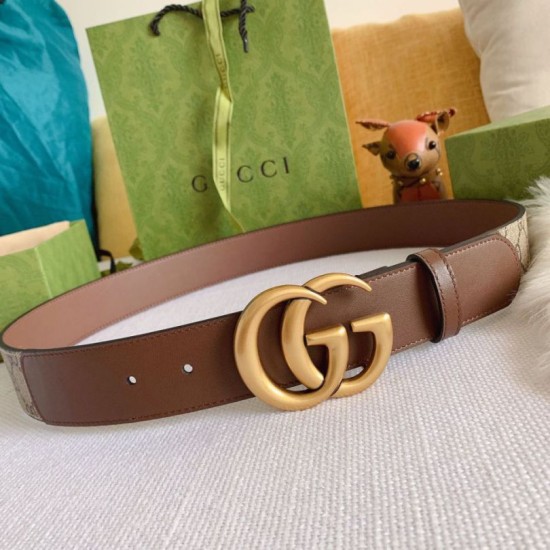 Pari Cintura Gucci GG con fibbia Doppia G 625839 Marrone Pari Cintura Gucci GG con fibbia Doppia G 625839 Marrone