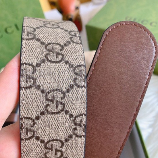 Pari Cintura Gucci GG con fibbia Doppia G 625839 Marrone Pari Cintura Gucci GG con fibbia Doppia G 625839 Marrone