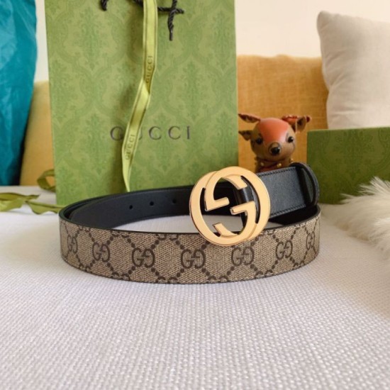 Pari Cintura Gucci GG con fibbia Doppia G 625839 Nera Pari Cintura Gucci GG con fibbia Doppia G 625839 Nera