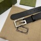 Gucci Cintura reversibile con fibbia G Square 626974 Nero Argento Gucci Cintura reversibile con fibbia G Square 626974 Nero Argento