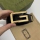 Gucci Cintura reversibile con fibbia G Square 626974 Black Gold Gucci Cintura reversibile con fibbia G Square 626974 Black Gold