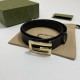 Gucci Cintura reversibile con fibbia G Square 626974 Black Gold Gucci Cintura reversibile con fibbia G Square 626974 Black Gold