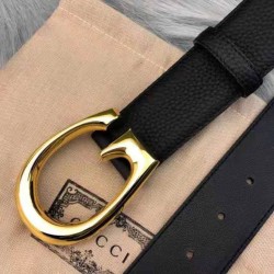 Gucci Cintura sottile con fibbia G 655566 Nero Gucci Cintura sottile con fibbia G 655566 Nero