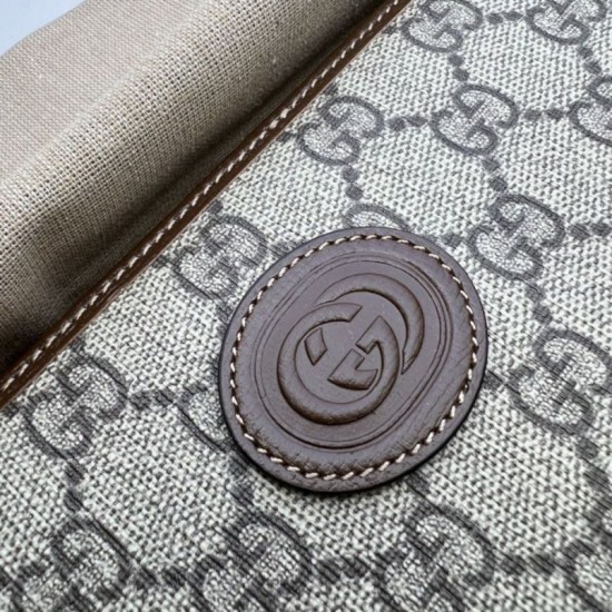 Portafoglio Gucci Zip around con Interlocking G 673003 Marrone Portafoglio Gucci Zip around con Interlocking G 673003 Marrone