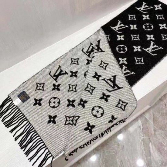Sciarpa Louis Vuitton Daily Louis Vuitton nera M76701 Sciarpa Louis Vuitton Daily Louis Vuitton nera M76701