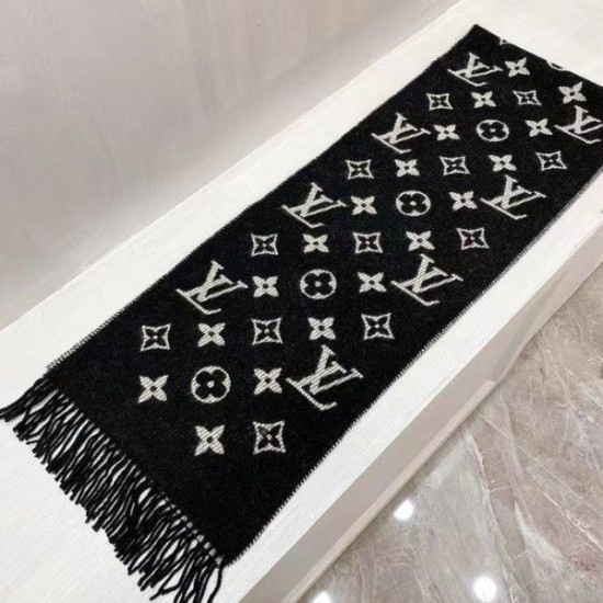 Sciarpa Louis Vuitton Daily Louis Vuitton nera M76701 Sciarpa Louis Vuitton Daily Louis Vuitton nera M76701