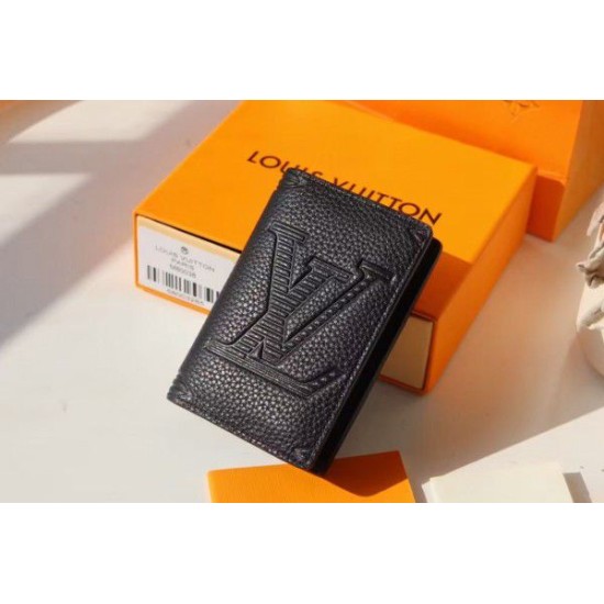 Dettagli perfetti Louis Vuitton Pocket Organizer Taurillon Shadow M80038 Dettagli perfetti Louis Vuitton Pocket Organizer Taurillon Shadow M80038