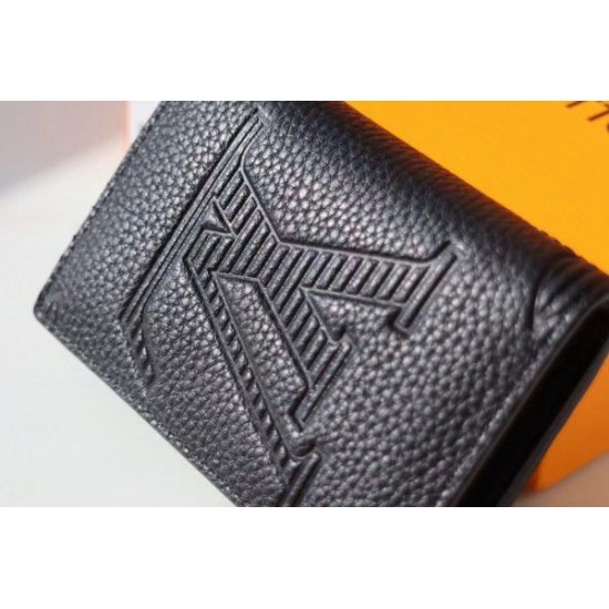 Dettagli perfetti Louis Vuitton Pocket Organizer Taurillon Shadow M80038 Dettagli perfetti Louis Vuitton Pocket Organizer Taurillon Shadow M80038
