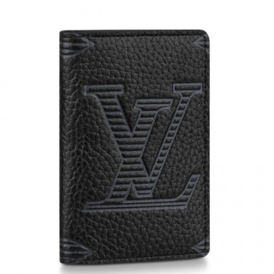 Dettagli perfetti Louis Vuitton Pocket Organizer Taurillon Shadow M80038 Dettagli perfetti Louis Vuitton Pocket Organizer Taurillon Shadow M80038