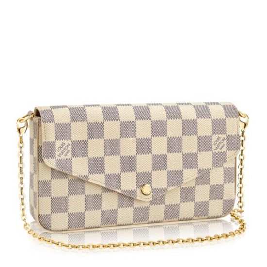 Replica Borse Pochette Felicie Damier Azur N63106 Imitazioni Replica perfette Borse Pochette Felicie Damier Azur N63106