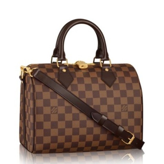 Replica Borse Speedy Bandoulière 25 Damier Ebene N41368 Imitazioni Replica perfette Borse Speedy Bandoulière 25 Damier Ebene N41368