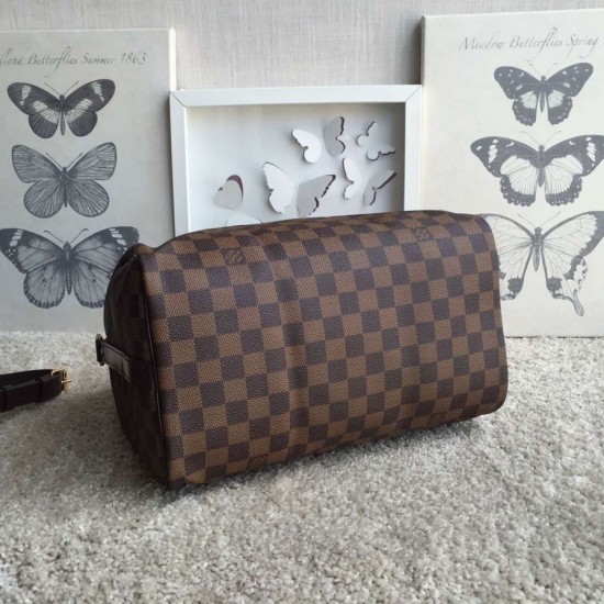 Replica Borse Speedy Bandoulière 30 Damier Ebene N41367 Imitazioni Replica perfette Borse Speedy Bandoulière 30 Damier Ebene N41367