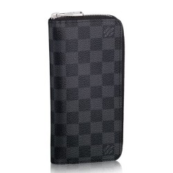 Dettagli perfetti Zippy Portafoglio verticale N63095 Damier Graphite