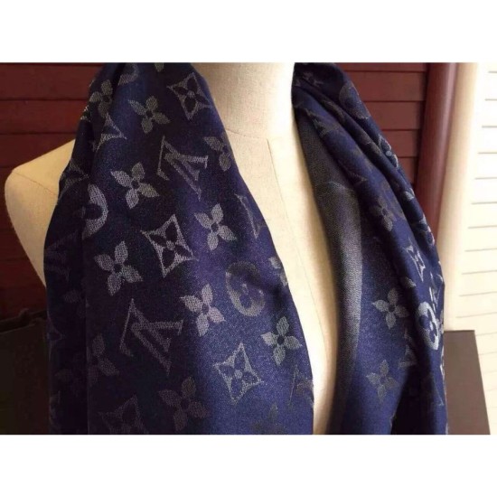 Replica falso Monogram Blu Scialle M72412 falso Monogram Blu Scialle M72412 imitazioni perfette