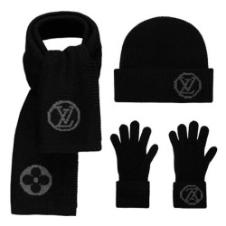 Nero di Collegio Sciarpa cappello e guanti