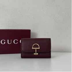 Pari di alta qualit&agrave; Porta carte Gucci Softbit 828148 Rosso vino