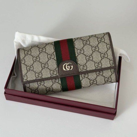Replica Portafoglio continentale Gucci Ophidia 838485 marrone Imitazioni Replica Portafoglio continentale Gucci Ophidia 838485 marrone