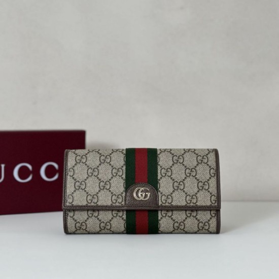 Replica Portafoglio continentale Gucci Ophidia 838485 marrone Imitazioni Replica Portafoglio continentale Gucci Ophidia 838485 marrone
