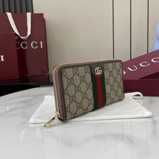 Replica Alta gamma Portafoglio Gucci Ophidia con cerniera 838484 marrone Imitazioni Replica Alta gamma Portafoglio Gucci Ophidia con cerniera 838484 marrone