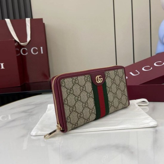 Replica Alta gamma Portafoglio Gucci Ophidia con cerniera 838484 rosso Imitazioni Replica Alta gamma Portafoglio Gucci Ophidia con cerniera 838484 rosso