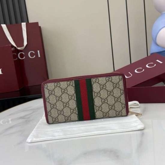 Replica Alta gamma Portafoglio Gucci Ophidia con cerniera 838484 rosso Imitazioni Replica Alta gamma Portafoglio Gucci Ophidia con cerniera 838484 rosso