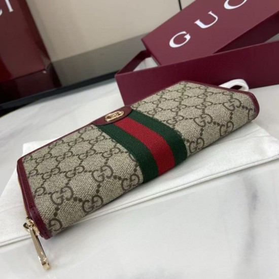 Replica Alta gamma Portafoglio Gucci Ophidia con cerniera 838484 rosso Imitazioni Replica Alta gamma Portafoglio Gucci Ophidia con cerniera 838484 rosso