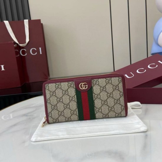 Replica Alta gamma Portafoglio Gucci Ophidia con cerniera 838484 rosso Imitazioni Replica Alta gamma Portafoglio Gucci Ophidia con cerniera 838484 rosso