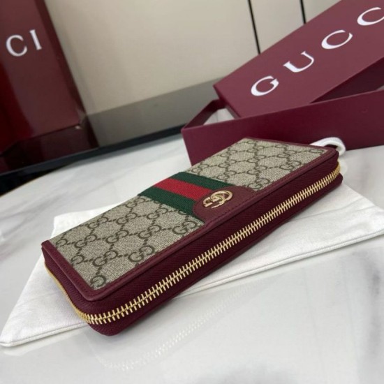 Replica Alta gamma Portafoglio Gucci Ophidia con cerniera 838484 rosso Imitazioni Replica Alta gamma Portafoglio Gucci Ophidia con cerniera 838484 rosso