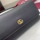 Replica Pari Portafoglio Gucci GG Marmont bicolore con cerniera 456117 nero Imitazioni Replica Pari Portafoglio Gucci GG Marmont bicolore con cerniera 456117 nero