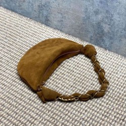 Replica Borsa hobo YSL Saint Laurent Amalia pelle scamosciata caramello Imitazioni Replica Borsa hobo YSL Saint Laurent Amalia pelle scamosciata caramello