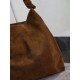 Replica Borsa a tracolla Amalia YSL Saint Laurent scamosciata decorata marrone