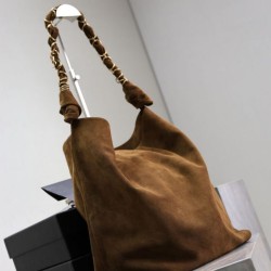 Replica Borsa a tracolla Amalia YSL Saint Laurent scamosciata decorata marrone Imitazioni Replica Borsa a tracolla Amalia YSL Saint Laurent scamosciata decorata marrone