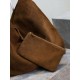 Replica Borsa a tracolla Amalia YSL Saint Laurent scamosciata decorata marrone