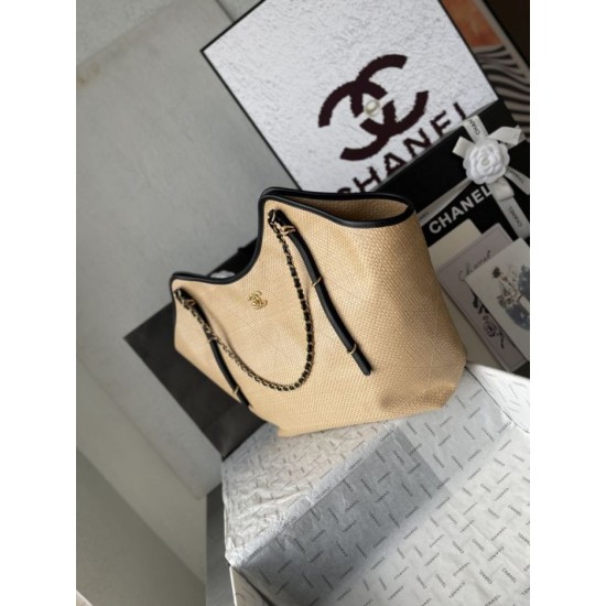 Replica Borse Chanel Maxi Shopping Tote Piccola/Grande AS5463 Rafia/Vitello Marrone/Nero Imitazioni Replica Borse Chanel Maxi Shopping Tote Piccola/Grande AS5463 Rafia/Vitello Marrone/Nero
