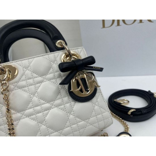 Replica Borse Dior Mini Lady Dior agnello cannage Arco beige/nero Imitazioni Replica Borse Dior Mini Lady Dior agnello cannage Arco beige/nero