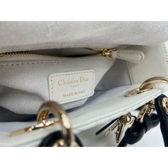 Replica Borse Dior Mini Lady Dior agnello cannage Arco beige/nero Imitazioni Replica Borse Dior Mini Lady Dior agnello cannage Arco beige/nero