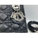 Replica Borsa Dior Mini Lady Dior Arco con ciondoli D.I.O.R neri hardware argento Imitazioni Replica Borsa Dior Mini Lady Dior Arco con ciondoli D.I.O.R neri hardware argento