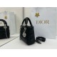 Replica Borsa Dior Mini Lady Dior Arco con ciondoli D.I.O.R neri hardware argento Imitazioni Replica Borsa Dior Mini Lady Dior Arco con ciondoli D.I.O.R neri hardware argento