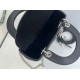 Replica Borsa Dior Mini Lady Dior Arco con ciondoli D.I.O.R neri hardware argento Imitazioni Replica Borsa Dior Mini Lady Dior Arco con ciondoli D.I.O.R neri hardware argento