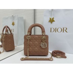 Borse Dior Mini Lady Dior Arco con ciondoli D.I.O.R  Rosa cipria