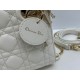 Replica Borse Dior Mini Lady Dior Arco con ciondoli D.I.O.R  bianco hardware dorato