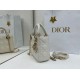 Replica Borse Dior Mini Lady Dior Arco con ciondoli D.I.O.R  bianco hardware dorato
