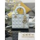Replica Borsa Dior piccola Lady Dior My ABCDior con ciondolo D.I.O.R agnello cannage blu