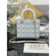 Replica Borsa Dior piccola Lady Dior My ABCDior con ciondolo D.I.O.R agnello cannage blu