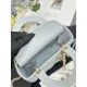 Replica Borsa Dior piccola Lady Dior My ABCDior con ciondolo D.I.O.R agnello cannage blu
