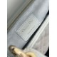 Replica Borsa Dior piccola Lady Dior My ABCDior con ciondolo D.I.O.R agnello cannage blu